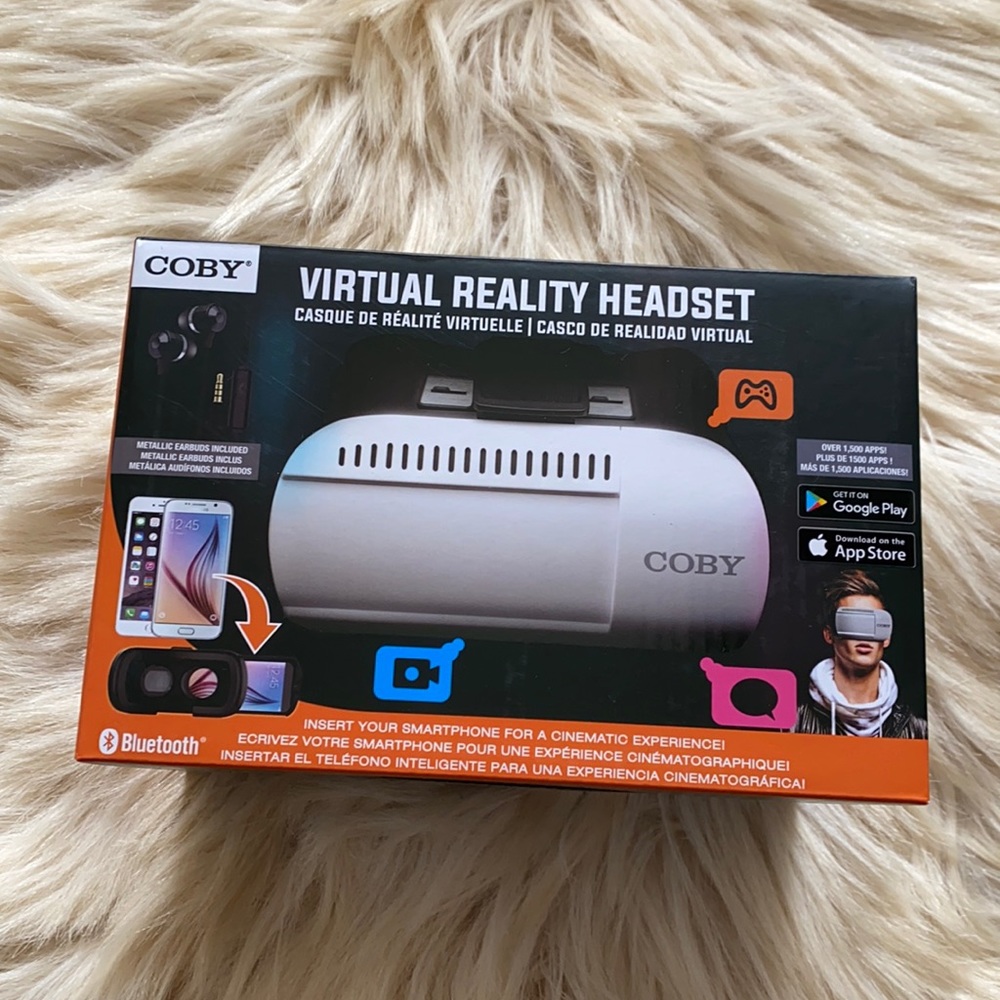 BRAND NEW Coby Virtual Reality Headset w/ earbuds